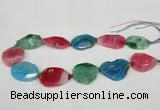 CNG1207 15.5 inches 20*30mm - 30*40mm freeform agate beads