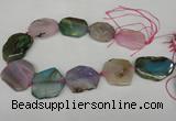 CNG1208 15.5 inches 25*35mm - 35*45mm freeform agate beads