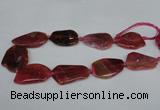 CNG1209 15.5 inches 25*35mm - 35*45mm freeform agate beads