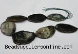 CNG1255 15.5 inches 35*45mm - 40*60mm freeform agate beads