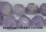 CNG1305 15.5 inches 8mm - 18mm faceted nuggets lavender amethyst beads