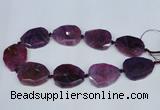 CNG1331 15.5 inches 35*40mm faceted freeform agate beads