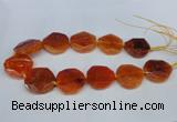 CNG1336 15.5 inches 32*35mm faceted freeform agate beads