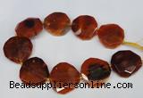 CNG1341 15.5 inches 42*45mm faceted freeform agate beads