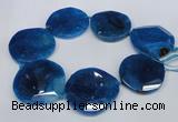 CNG1349 15.5 inches 52*55mm faceted freeform agate beads