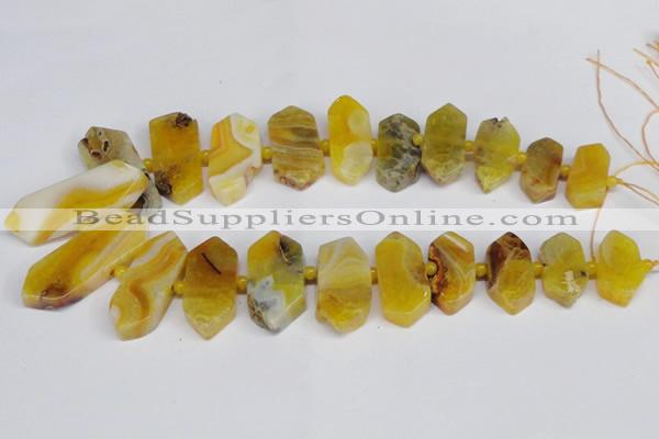 CNG1392 15.5 inches 15*25mm - 20*40mm wand agate gemstone beads