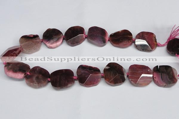 CNG1406 15.5 inches 20*22mm - 22*25mm faceted freeform agate beads