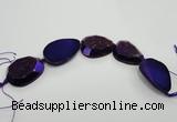 CNG1531 8 inches 25*35mm - 35*45mm freeform agate beads