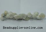 CNG1535 7.5 inches 10*14mm - 15*20mm nuggets plated druzy agate beads