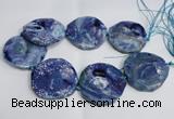 CNG1553 15.5 inches 50*52mm faceted freeform agate beads