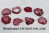 CNG1561 30*35mm - 35*40mm freeform plated druzy agate beads