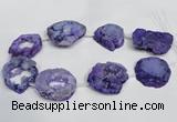 CNG1562 30*35mm - 35*40mm freeform plated druzy agate beads