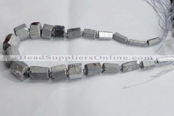 CNG1593 15.5 inches 10*15mm - 18*20mm nuggets plated quartz beads