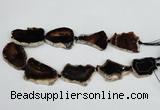 CNG1615 15.5 inches 25*35mm - 30*45mm freeform agate gemstone beads