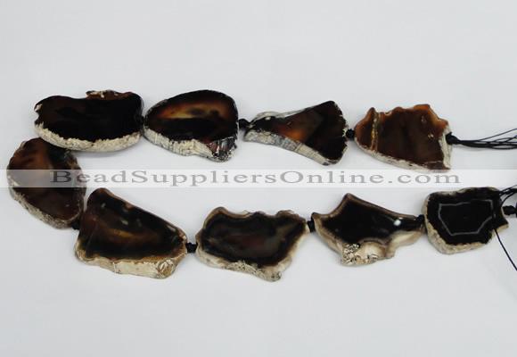 CNG1615 15.5 inches 25*35mm - 30*45mm freeform agate gemstone beads