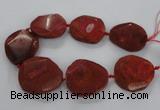 CNG1628 15.5 inches 40*45mm - 45*50mm faceted freeform agate beads