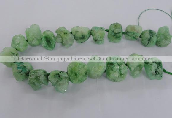 CNG1646 15.5 inches 18*25mm - 22*30mm nuggets plated druzy agate beads