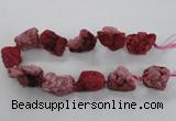 CNG1649 15.5 inches 22*30mm - 25*45mm nuggets plated druzy agate beads