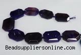 CNG1681 15.5 inches 30*40mm freeform agate gemstone beads wholesale