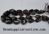 CNG1707 15.5 inches 15*20mm - 18*35mm nuggets smoky quartz beads