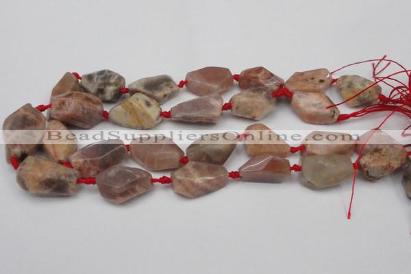 CNG1714 15.5 inches 15*20mm - 20*30mm nuggets sunstone beads