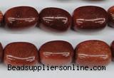 CNG19 15.5 inches 12*17mm nuggets goldstone gemstone beads