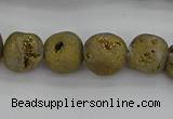 CNG2011 15.5 inches 8*10mm - 10*14mm nuggets plated druzy agate beads