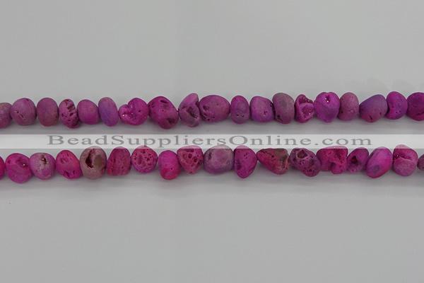 CNG2013 15.5 inches 8*10mm - 10*14mm nuggets plated druzy agate beads