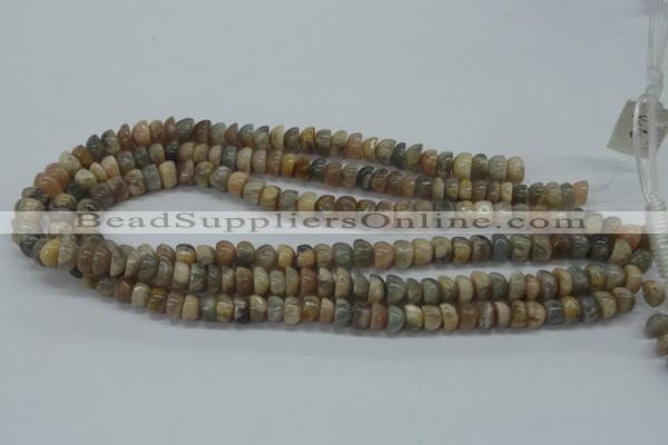 CNG214 15.5 inches 6*8mm nuggets moonstone gemstone beads