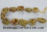 CNG2158 15.5 inches 25*35mm - 35*40mm nuggets druzy agate beads