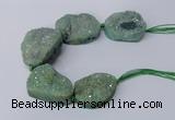 CNG2174 7.5 inches 25*35mm - 35*40mm freeform druzy agate beads