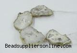 CNG2310 7.5 inches 25*35mm - 35*40mm freeform druzy agate beads