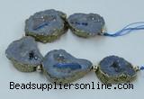 CNG2313 7.5 inches 25*35mm - 35*40mm freeform druzy agate beads