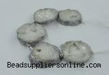 CNG2325 7.5 inches 35*40mm - 45*50mm freeform druzy agate beads