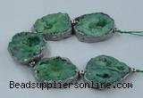 CNG2334 7.5 inches 35*40mm - 45*50mm freeform druzy agate beads