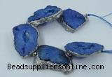 CNG2335 7.5 inches 35*40mm - 45*50mm freeform druzy agate beads