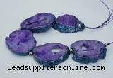 CNG2358 7.5 inches 40*50mm - 55*60mm freeform druzy agate beads