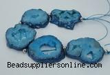 CNG2359 7.5 inches 40*50mm - 55*60mm freeform druzy agate beads