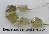 CNG2387 7.5 inches 15*25mm - 20*30mm nuggets lemon quartz beads