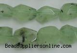 CNG241 10*12mm - 15*16mm faceted nuggets green rutilated quartz beads