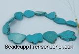 CNG2516 15.5 inches 25*30mm - 35*40mm freeform turquoise beads