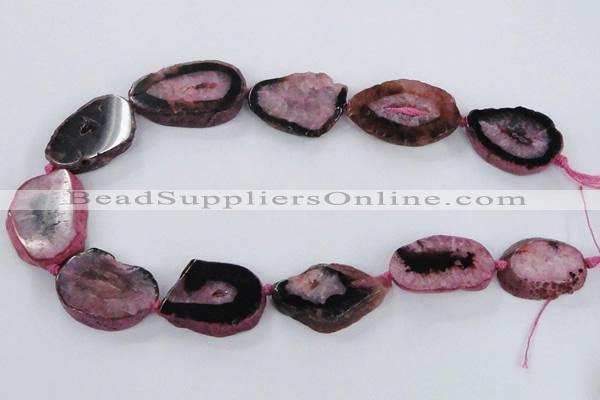 CNG2532 15.5 inches 20*28mm - 30*40mm freeform druzy agate beads