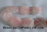 CNG2540 48*58mm – 50*60mm nuggets rose quartz beads wholesale