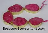 CNG2561 7.5 inches 25*35mm - 30*40mm freeform druzy agate beads