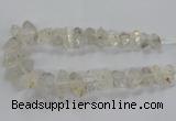 CNG2577 15.5 inches 10*20mm - 15*35mm faceted nuggets white crystal beads