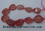 CNG2610 15.5 inches 30*35mm - 40*45mm freeform agate beads