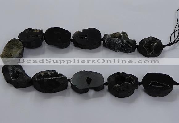 CNG2685 15.5 inches 25*30mm - 30*40mm freeform druzy agate beads