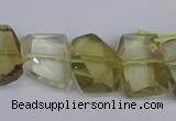 CNG2707 15.5 inches 13*18mm - 15*20mm freeform lemon quartz beads