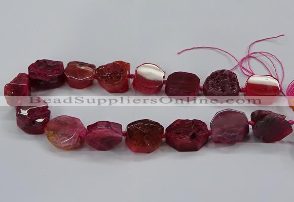 CNG2770 15.5 inches 20*22mm - 22*26mm freeform agate beads