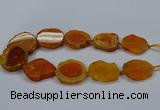 CNG2775 15.5 inches 30*35mm - 35*40mm freeform agate beads